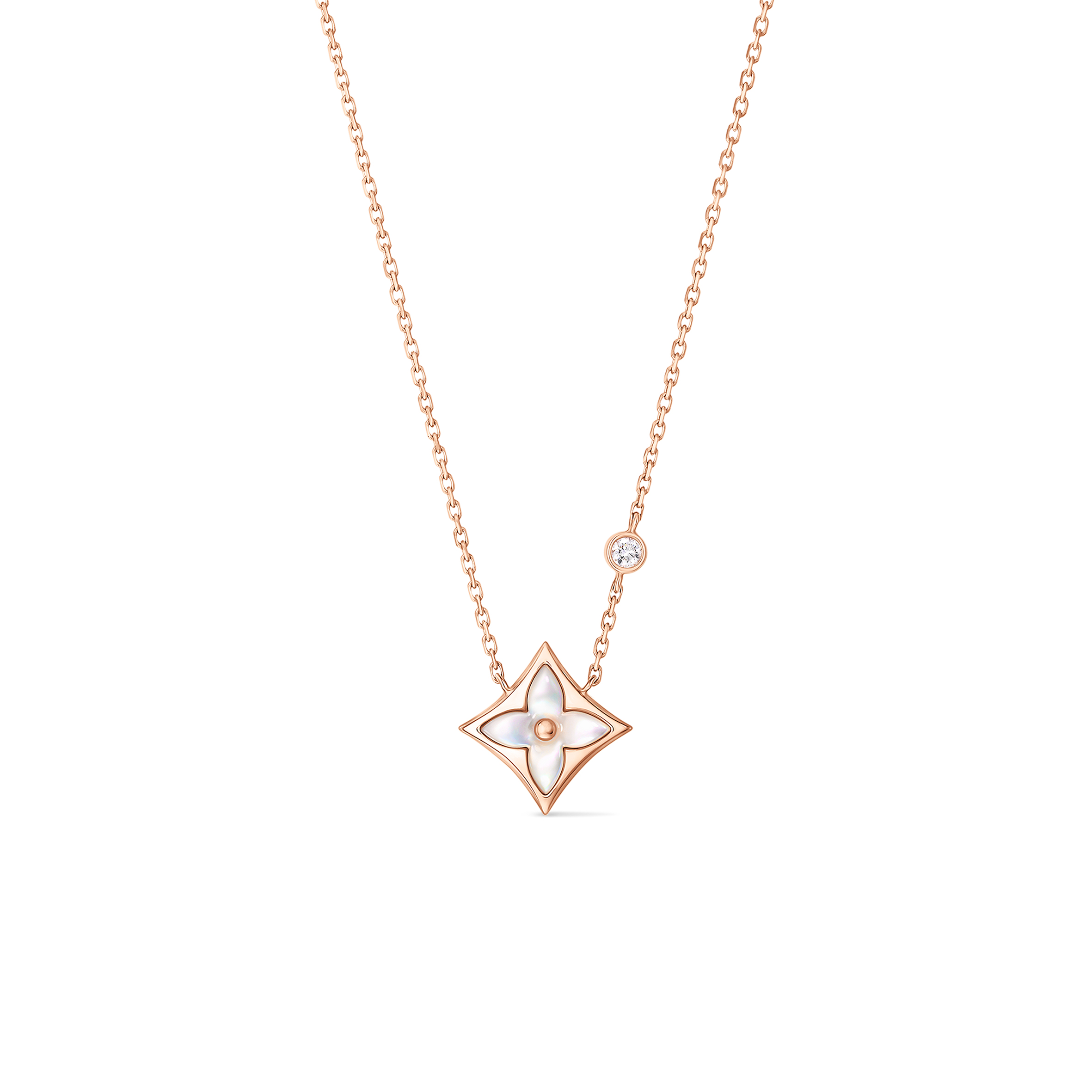 LOUIS VUITTON COLOUR BLOSSOM BB STAR PENDANT, PINK GOLD, WHITE MOTHER-OF-PEARL AND DIAMOND Q93892